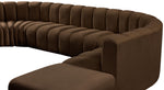 Arc - Velvet 10 Piece Modular Sofa - Brown