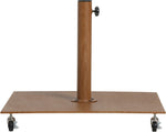 Fiji - Aluminum Patio Umbrella With Square Teak And Black Base