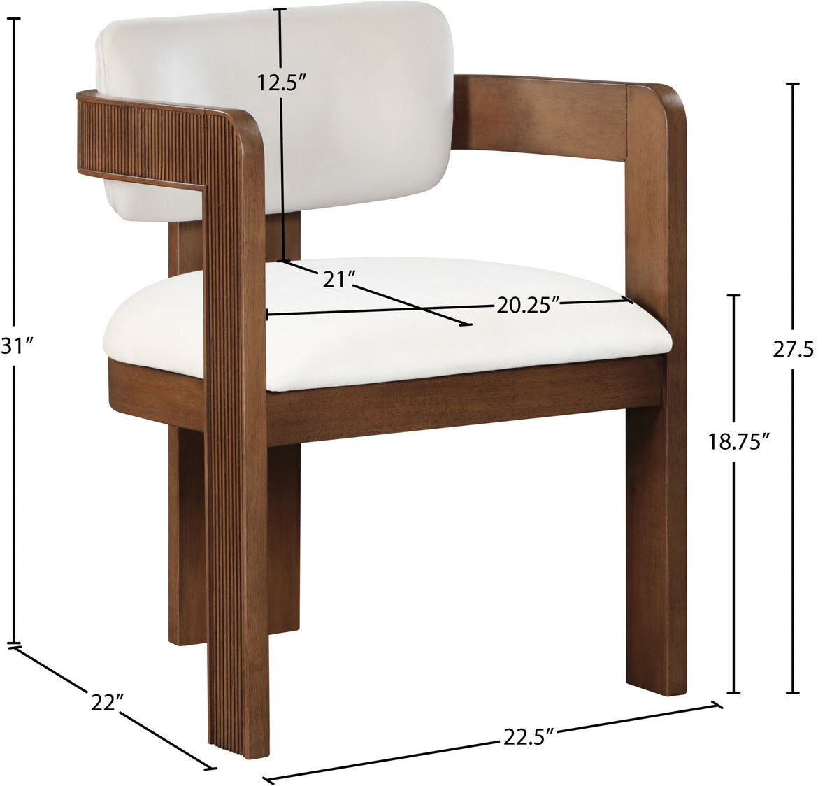 Sacha - Velvet Dining Chair With Brown Base (Set of 2)