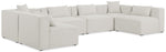 Cube - Linen 6 Piece Modular Armless Sectional