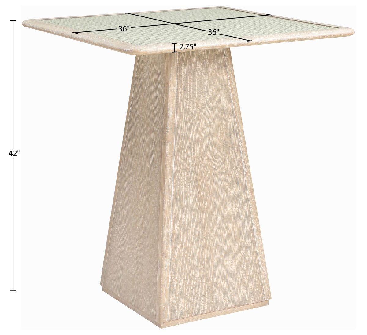 Atrium - Glass Top And Wood Base Dining Table