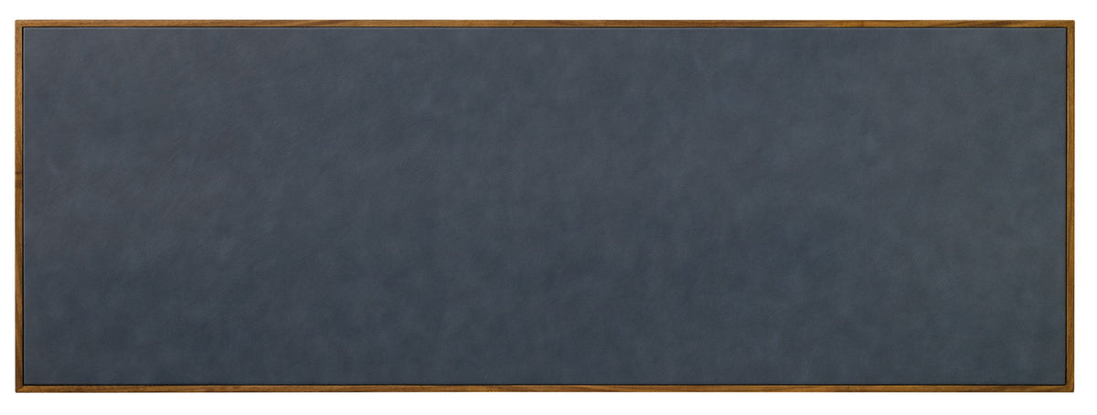 Melange - Geneva Accent Drawer Chest - Blue / Medium Walnut