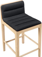 Ellis - Vegan Leather Upholstered Counter Stool (Set of 2) - Natural Base