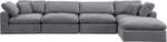 Comfy - 5 Piece Velvet Modular Sectional With Chaise