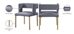 Caleb - Dining Chair with Gold Legs (Set of 2)