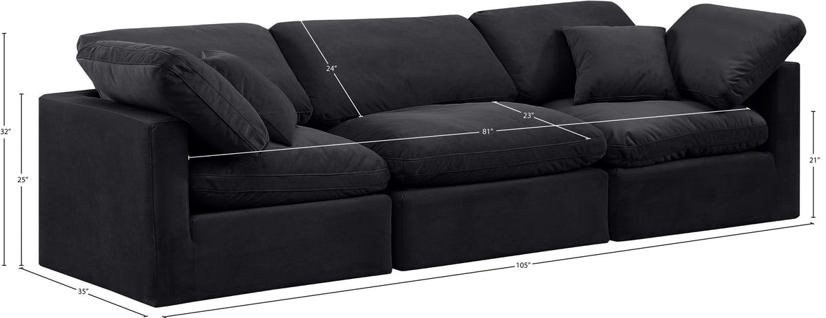 Indulge - Velvet 3 Seat Modular Sofa