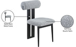Dario - Boucle Dining Chair With Black Frame (Set of 2)