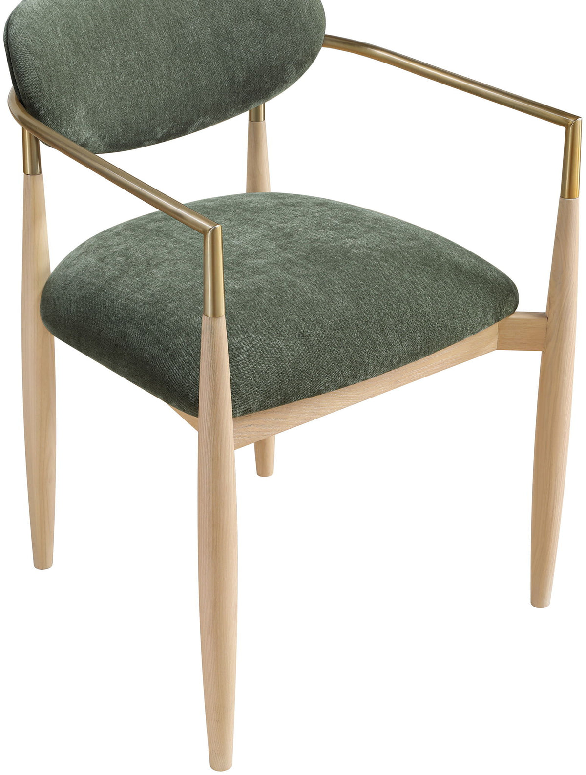 Riccio - Fabric Dining Arm Chair (Set of 2) - Natural Frame