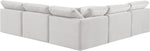 Indulge - Velvet 5 Piece Modular Corner Armless Sectional