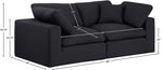 Comfy - Linen Modular Sofa 2 Seats