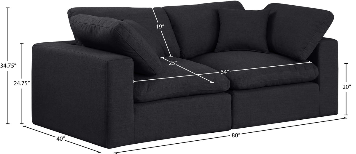 Comfy - Linen Modular Sofa 2 Seats