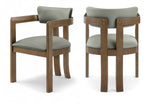 Lavrin - Vegan Leather Upholstered Dining Arm Chair (Set of 2) - Walnut Base