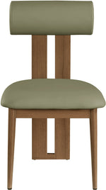 Dario - Faux Leather Dining Chair With Brown Frame (Set of 2)