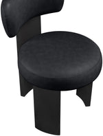 Atelier - Vegan Leather Upholstered Dining Chair (Set of 2) - Black Frame