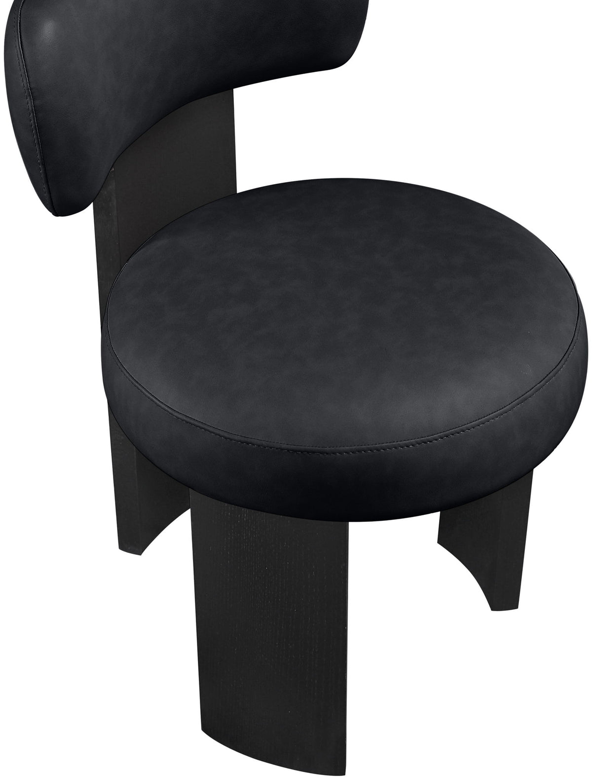 Atelier - Vegan Leather Upholstered Dining Chair (Set of 2) - Black Frame