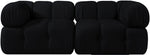 Orin - Velvet Performance Fabric Upholstered 2 Piece Modular Sofa (2 Corner Chairs)