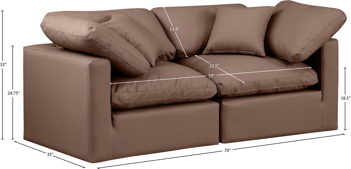 Indulge - Faux Leather 2 Seat Modular Sofa