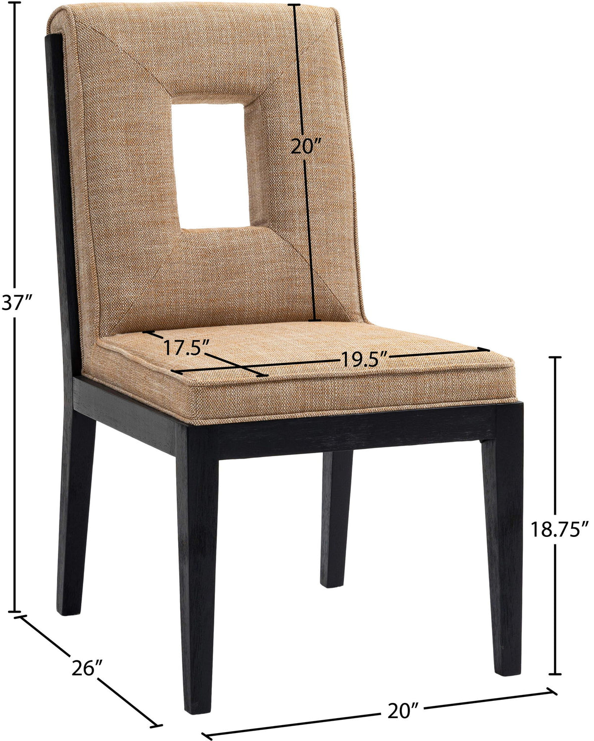 Gwendolyn - Dining Side Chair With Black Frame (Set of 2)
