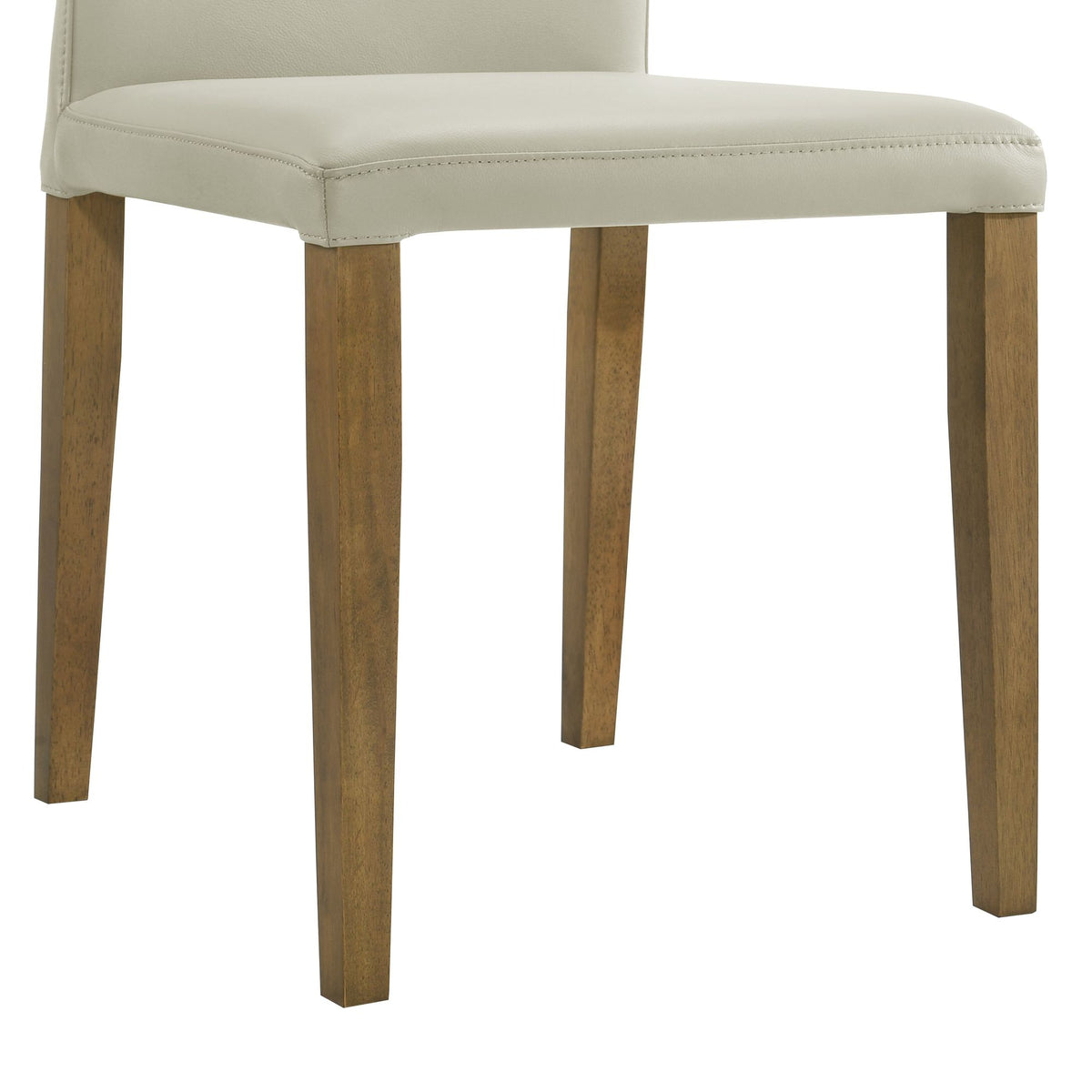 Elyza - Full Back Top Grain Leather Upholstered Wood Dining Chairs (Set of 2)