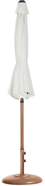 Fiji - Aluminum Patio Umbrella With Round Teak Base