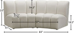 Infinity - 2 Piece Velvet Modular Sectional