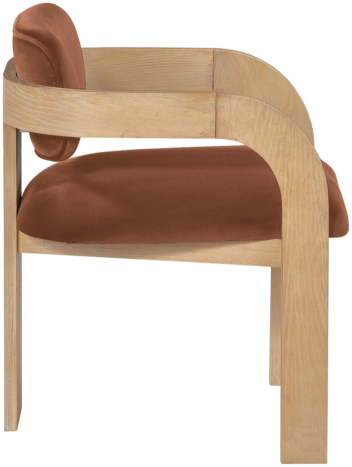 Cedra - Velvet Performance Fabric Upholstered Dining Chair (Set of 2) - Cognac