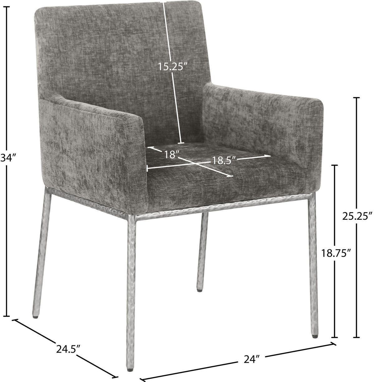 Reeves - Dining Chair With Silver Legs (Set of 2)