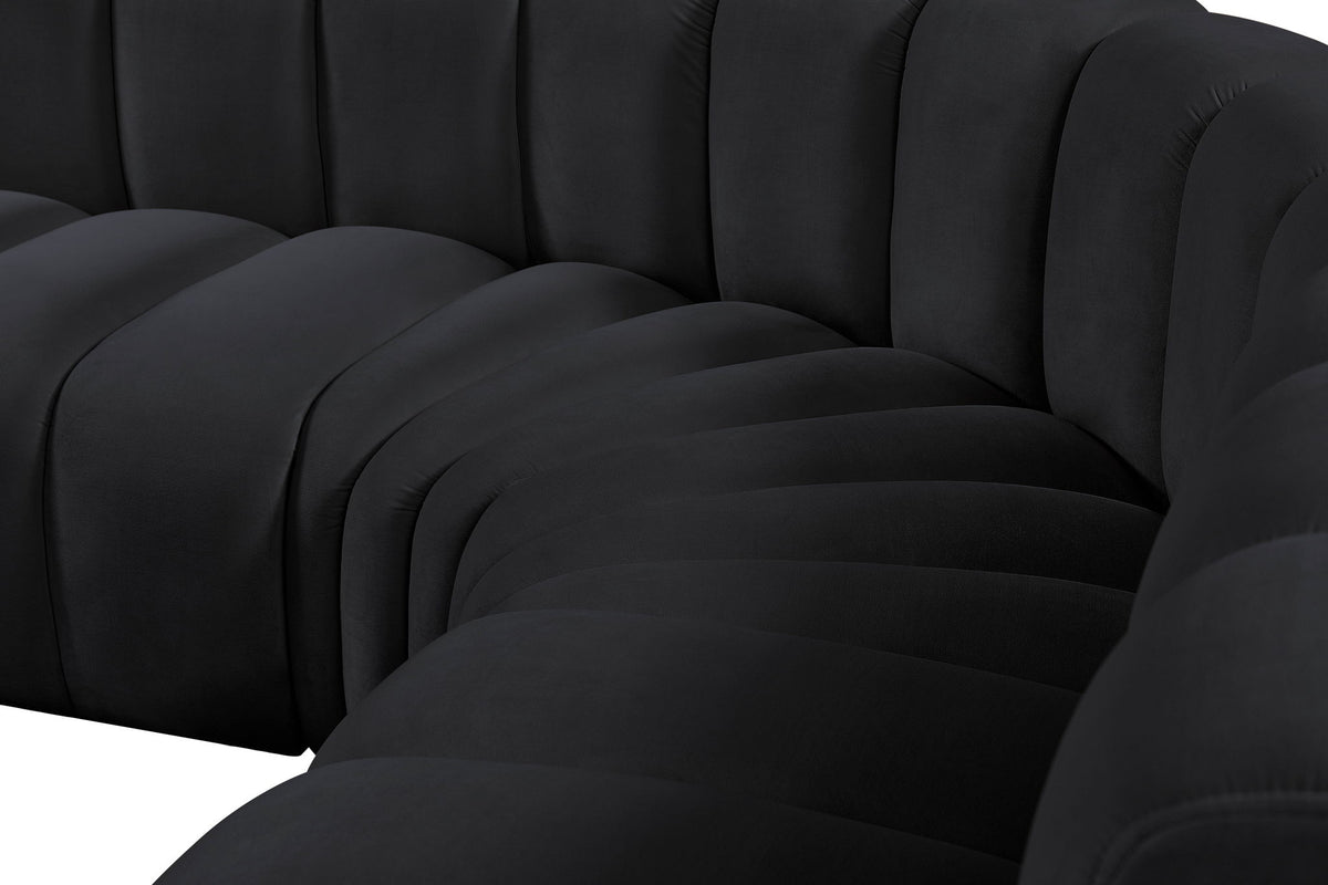 Arc - Velvet 5 Piece Corner Modular Sofa