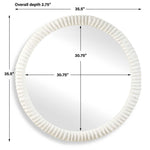 Akiko - Round Mirror - White
