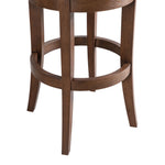 Mystic - Solid Wood Upholstered 30" Bar Height Swivel Barstool