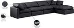 Indulge - Faux Leather 5 Piece Modular Sectional With Chaise
