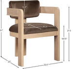Sacha - Velvet Dining Chair With Natural Base (Set of 2)