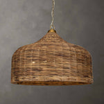 Tauranga - Seagrass 5 Light Pendant - Light Brown