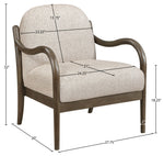 Helmsley - Performance Fabric Upholstered Accent Chair - Brown Frame