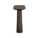 Braya - Faux Emperador Marble Console Table - Dark Brown
