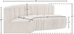 Arc - Boucle Fabric 3 Piece Modular L-Shaped Sofa