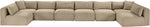 Shaggy - Fabric 8 Piece Modular U-Shaped Armless Sectional