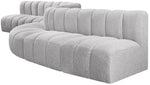 Arc - Boucle Fabric 8 Piece Curved Modular Sofa