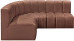 Arc - Faux Leather 4 Piece Corner Modular Sofa