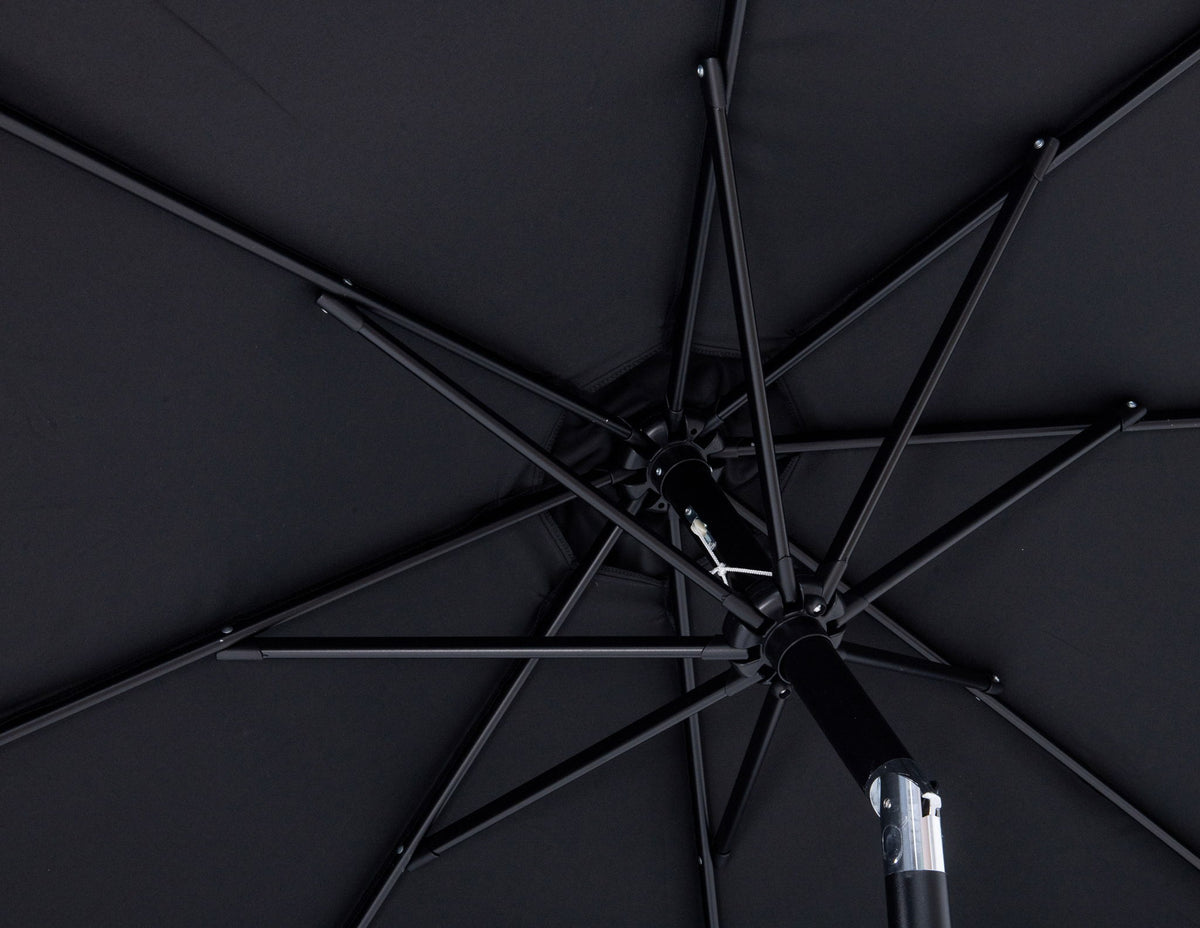 Fiji - Aluminum Patio Umbrella With Round White And Black Base