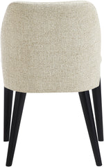 Valeo - Linen Textured Fabric Upholstered Dining Chair (Set of 2) - Painted Black Base