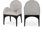 Waldorf - Chenille Dining Arm Chair With Black Legs