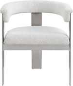 Romeo - Boucle Dining Chair With Silver Base (Set of 2)