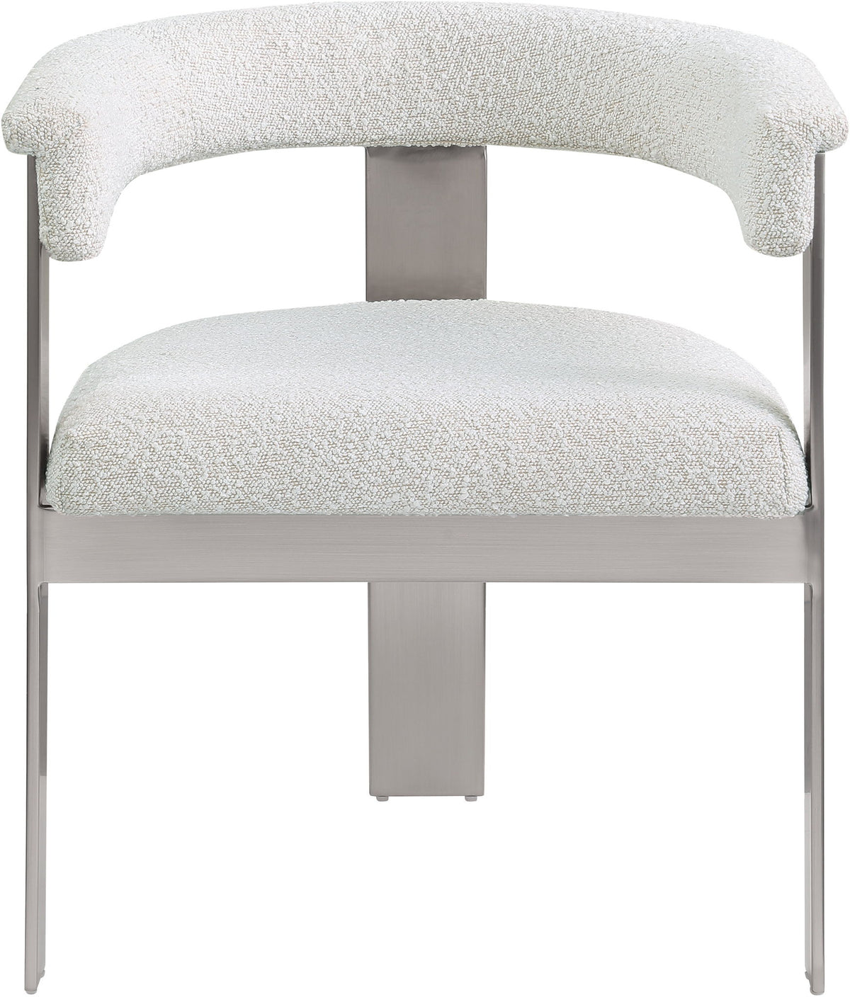 Romeo - Boucle Dining Chair With Silver Base (Set of 2)