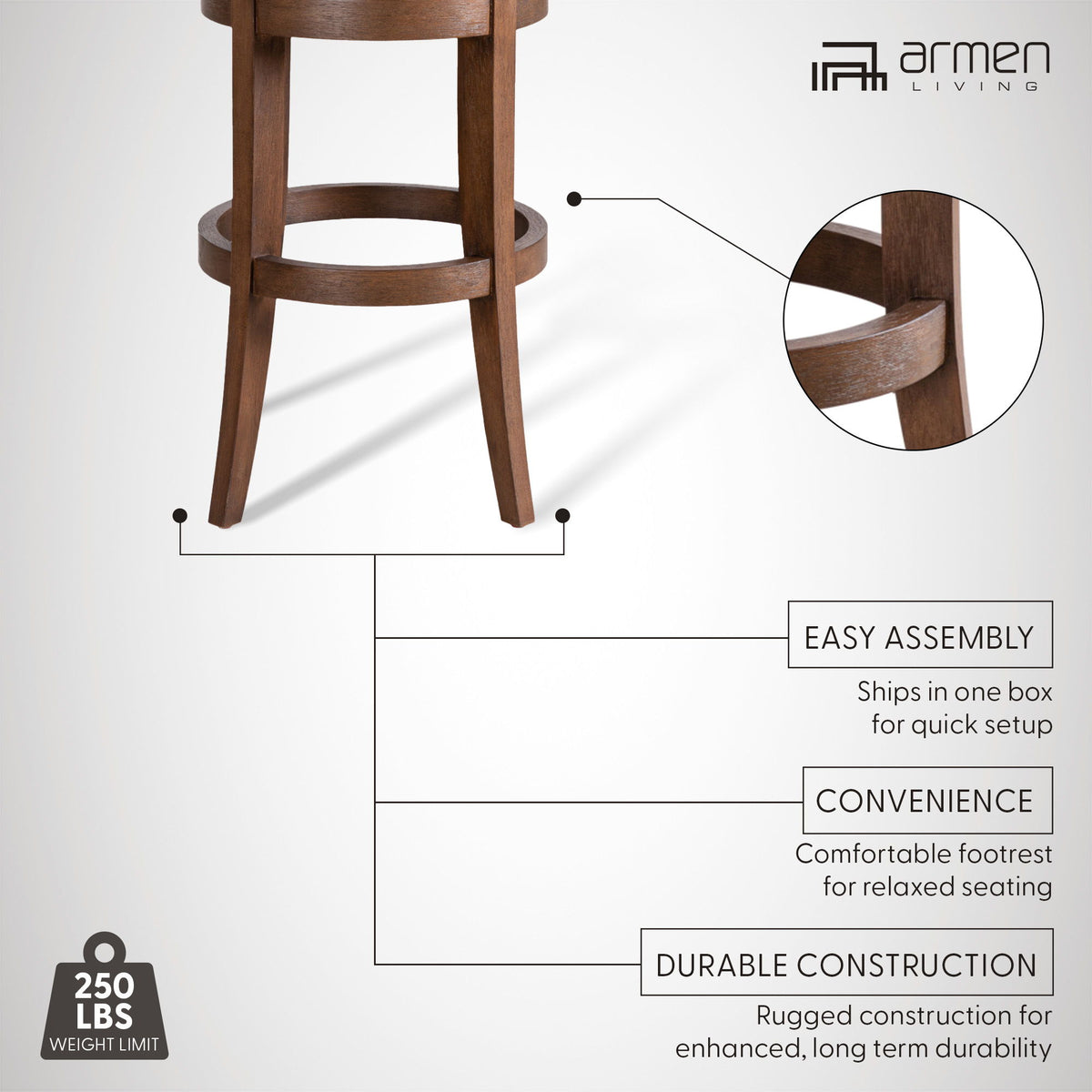 Mystic - Swivel Barstool - Brown