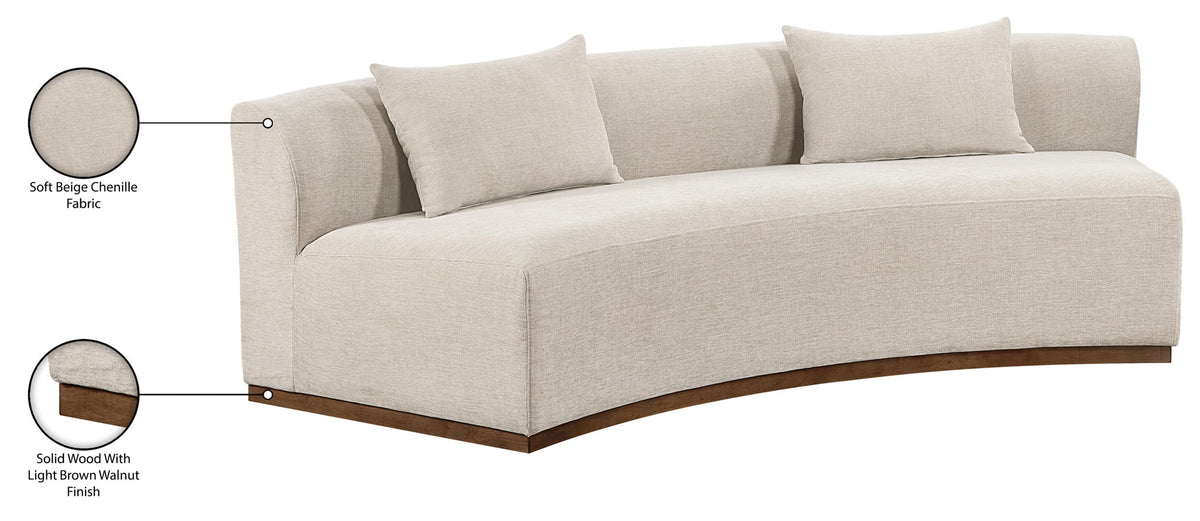 Avanti - 104" Chenille Fabric Upholstered Sofa