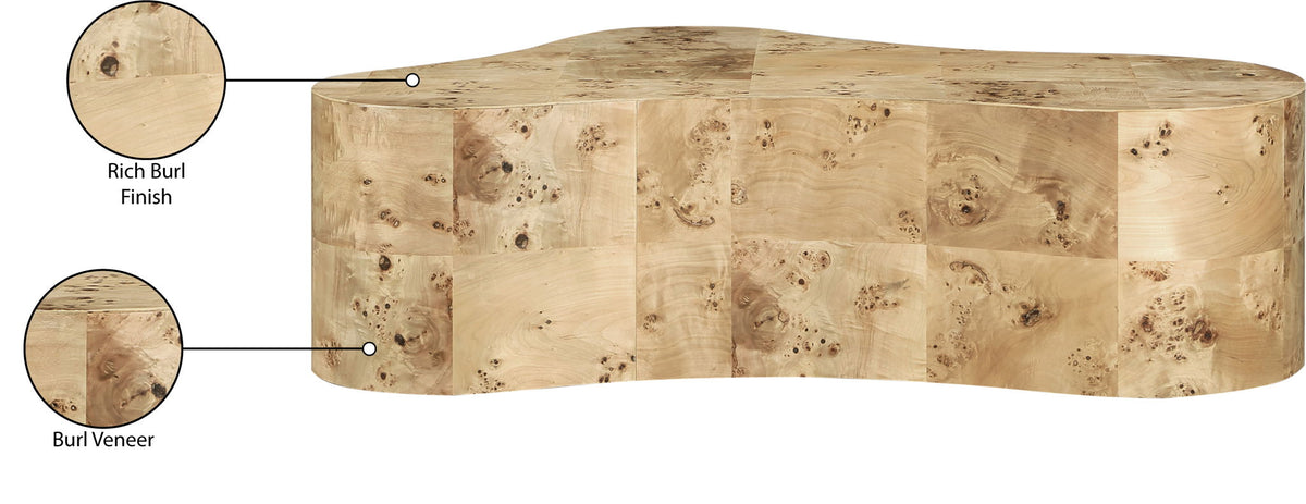 Zaire - Burl Wood Coffee Table