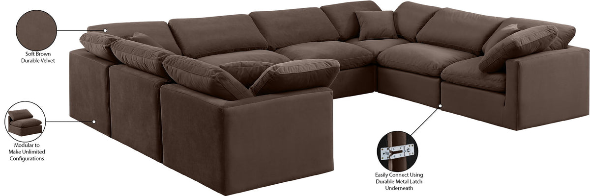 Indulge - Velvet 8 Piece Modular Sectional