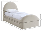 Andaz - Chenille Fabric Upholstered Trundle Bed