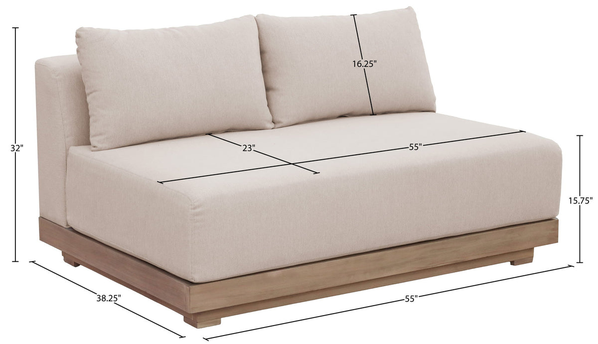 Solace - Olefin Performance Fabric Outdoor Patio Modular Loveseat